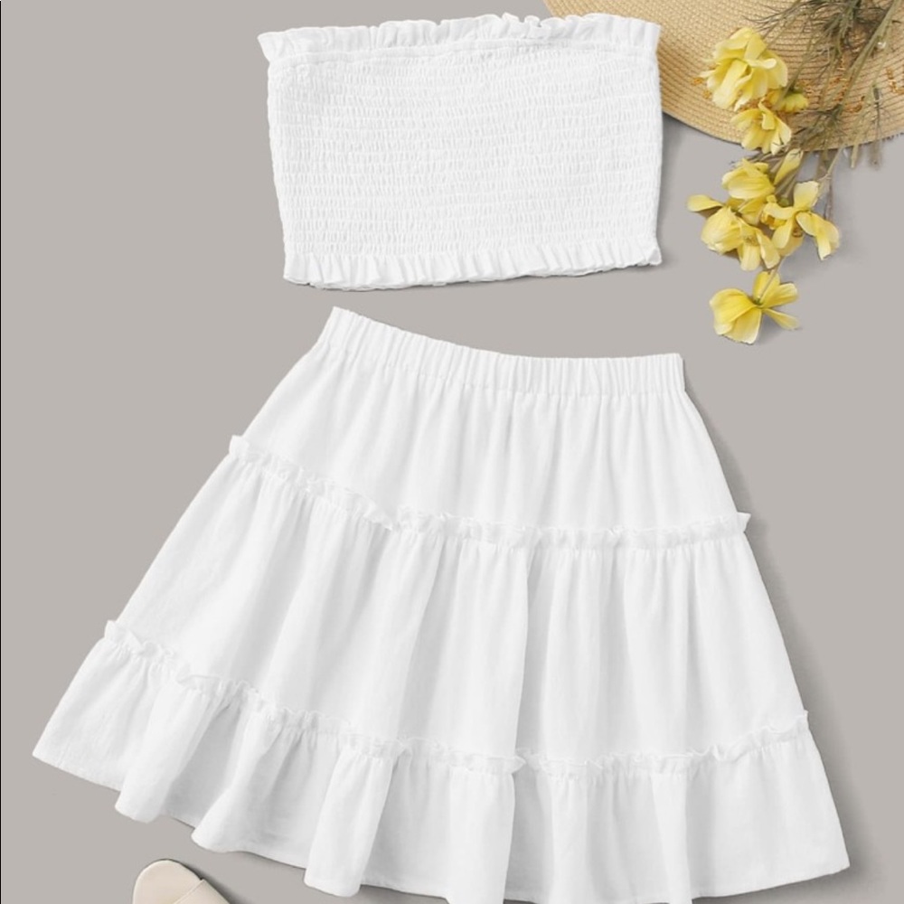 White two piece set from SHEIN